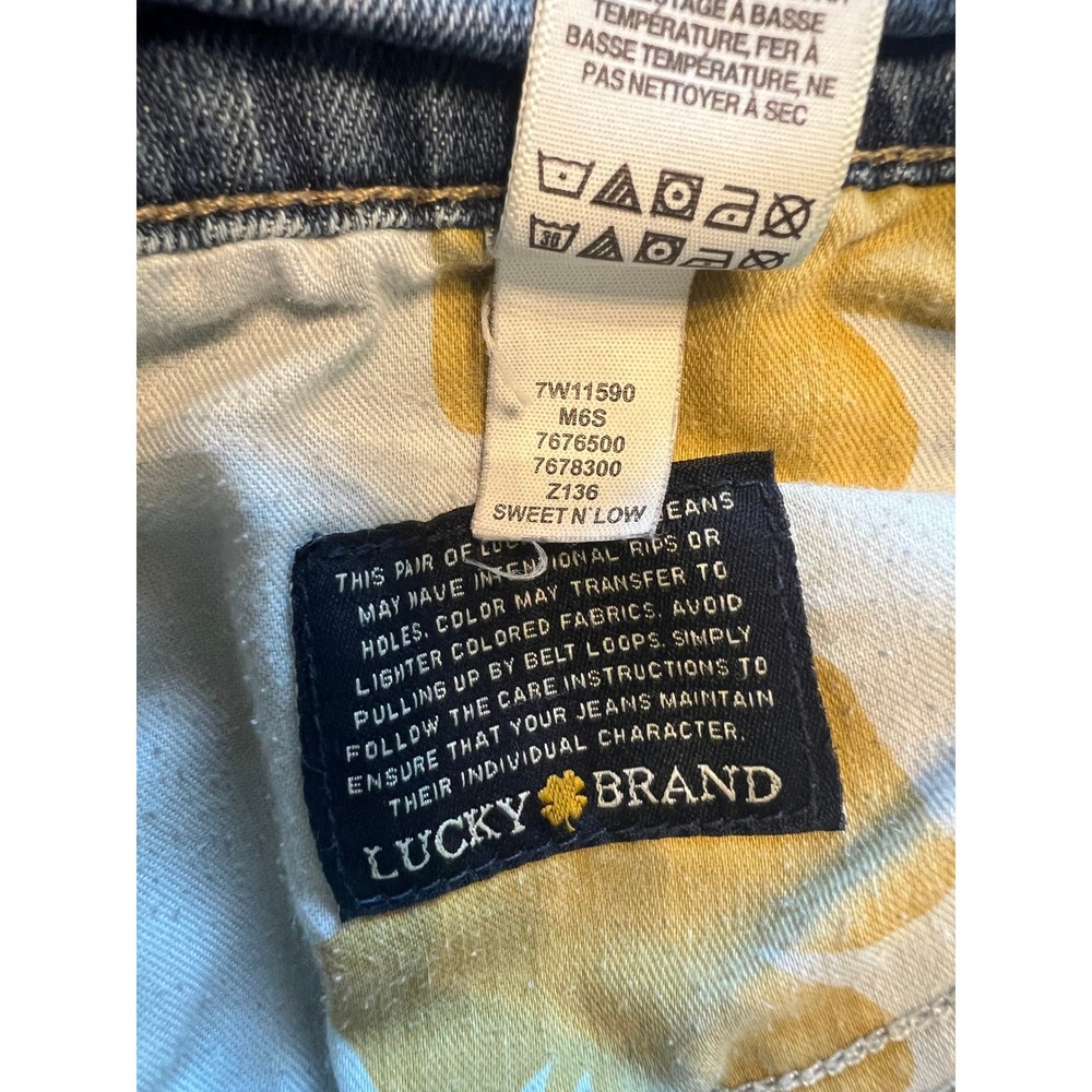Lucky Brand Sweet N Low Ankle Jeans Women Size 12 Medium Wash Flare Leg - Picture 5 of 8